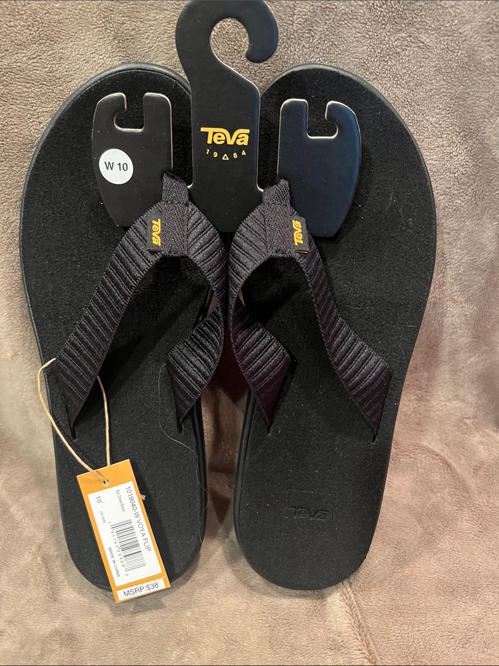 Teva Women’s  Black Flip Flop Sandals - Comfortable Everyday Wear